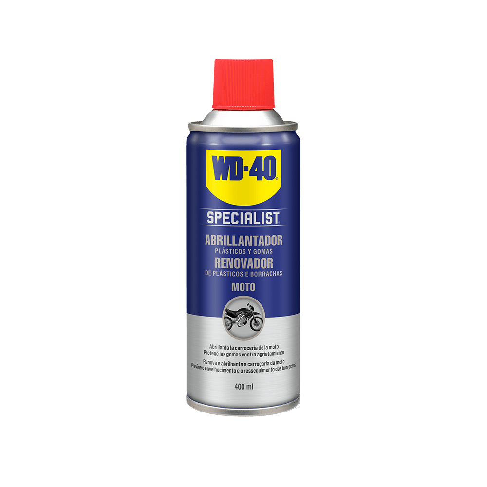 wd40 moto abrillantador plasticos y gomas 400ml